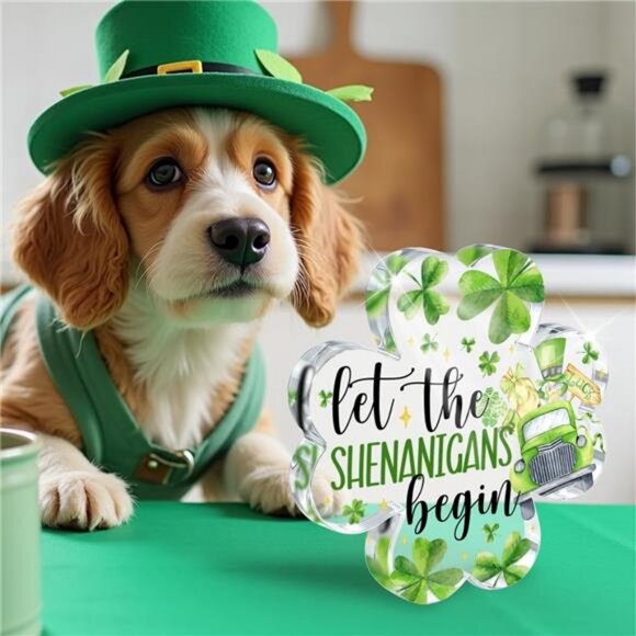 St Patricks Day Decorations, Irish Four Leaf Clover Decorations Gifts - Picture 5 of 7